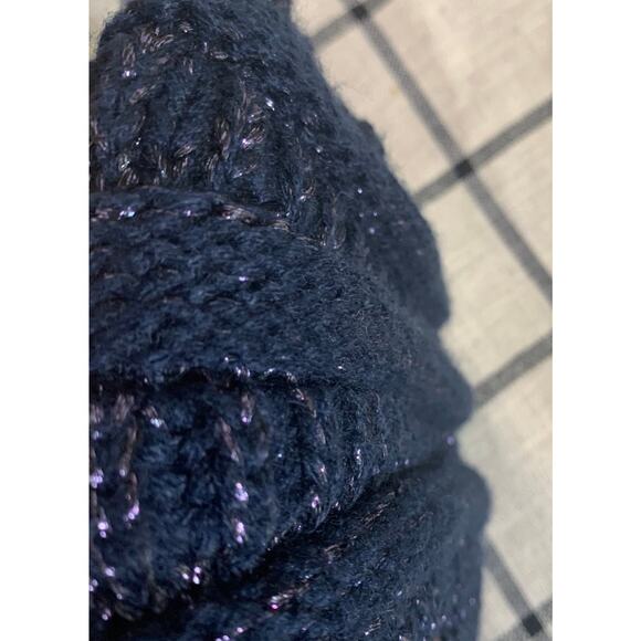 Women's CC Exclusives Beanie - Navy Blue Shimmer - One Size Winter Hat Accessory - Picture 6 of 6